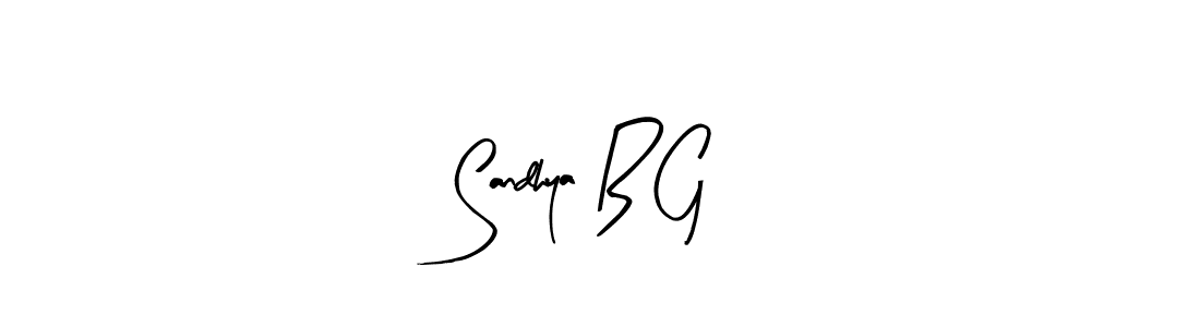 Similarly Arty Signature is the best handwritten signature design. Signature creator online .You can use it as an online autograph creator for name Sandhya B G. Sandhya B G signature style 8 images and pictures png