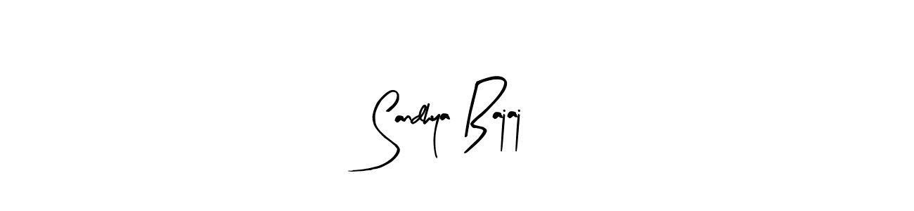 Similarly Arty Signature is the best handwritten signature design. Signature creator online .You can use it as an online autograph creator for name Sandhya Bajaj. Sandhya Bajaj signature style 8 images and pictures png