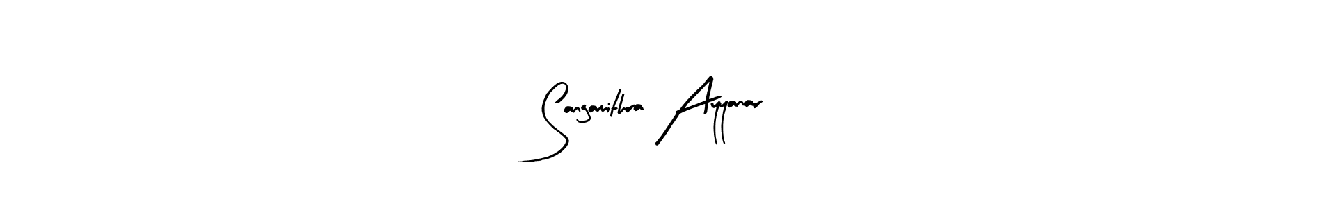 Use a signature maker to create a handwritten signature online. With this signature software, you can design (Arty Signature) your own signature for name Sangamithra Ayyanar. Sangamithra Ayyanar signature style 8 images and pictures png