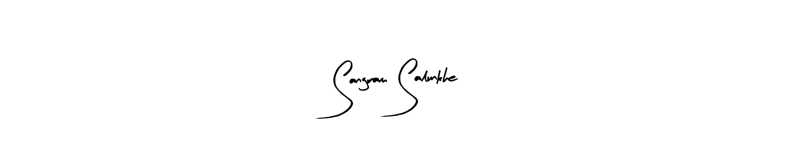 if you are searching for the best signature style for your name Sangram Salunkhe. so please give up your signature search. here we have designed multiple signature styles  using Arty Signature. Sangram Salunkhe signature style 8 images and pictures png