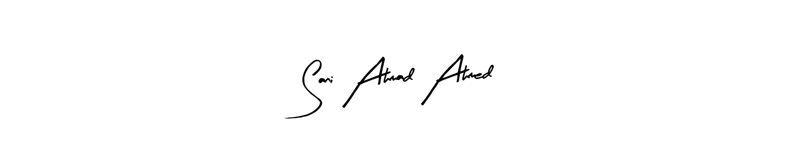 if you are searching for the best signature style for your name Sani Ahmad Ahmed. so please give up your signature search. here we have designed multiple signature styles  using Arty Signature. Sani Ahmad Ahmed signature style 8 images and pictures png