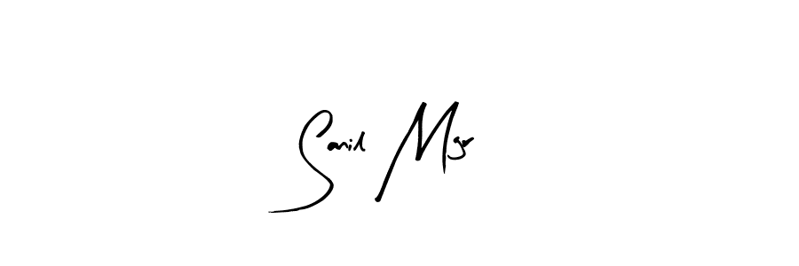 Use a signature maker to create a handwritten signature online. With this signature software, you can design (Arty Signature) your own signature for name Sanil Mgr. Sanil Mgr signature style 8 images and pictures png