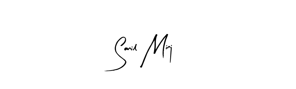 Make a beautiful signature design for name Sanil Minj. With this signature (Arty Signature) style, you can create a handwritten signature for free. Sanil Minj signature style 8 images and pictures png