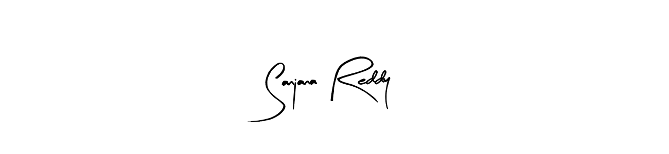 Use a signature maker to create a handwritten signature online. With this signature software, you can design (Arty Signature) your own signature for name Sanjana Reddy. Sanjana Reddy signature style 8 images and pictures png