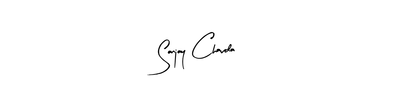 Similarly Arty Signature is the best handwritten signature design. Signature creator online .You can use it as an online autograph creator for name Sanjay Chavda. Sanjay Chavda signature style 8 images and pictures png