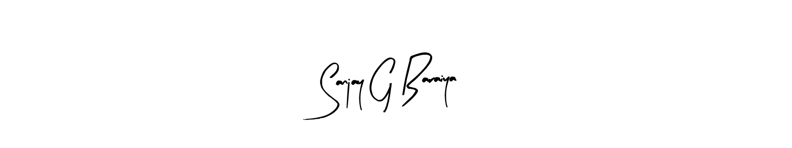 Similarly Arty Signature is the best handwritten signature design. Signature creator online .You can use it as an online autograph creator for name Sanjay G Baraiya. Sanjay G Baraiya signature style 8 images and pictures png
