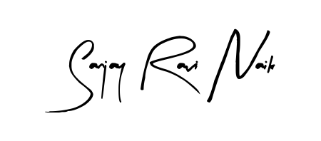 Create a personalized artistic stamp with Sanjay Ravi Naik in Arty Signature font. Perfect for visual artists, designers, and influencers. Sanjay Ravi Naik signature style 8 images and pictures png