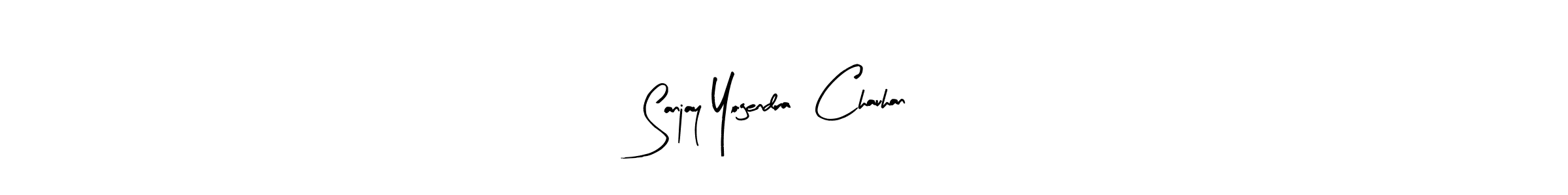 How to make Sanjay Yogendra  Chauhan name signature. Use Arty Signature style for creating short signs online. This is the latest handwritten sign. Sanjay Yogendra  Chauhan signature style 8 images and pictures png