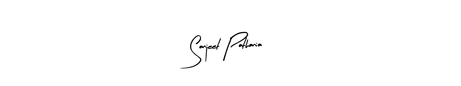 Arty Signature is a professional signature style that is perfect for those who want to add a touch of class to their signature. It is also a great choice for those who want to make their signature more unique. Get Sanjeet Pathania name to fancy signature for free. Sanjeet Pathania signature style 8 images and pictures png