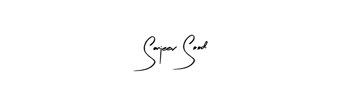 How to make Sanjeev Sood name signature. Use Arty Signature style for creating short signs online. This is the latest handwritten sign. Sanjeev Sood signature style 8 images and pictures png