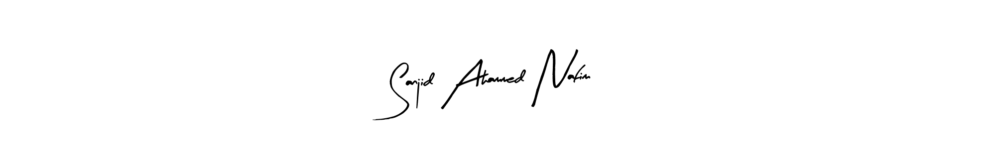 Arty Signature is a professional signature style that is perfect for those who want to add a touch of class to their signature. It is also a great choice for those who want to make their signature more unique. Get Sanjid Ahammed Nafim name to fancy signature for free. Sanjid Ahammed Nafim signature style 8 images and pictures png