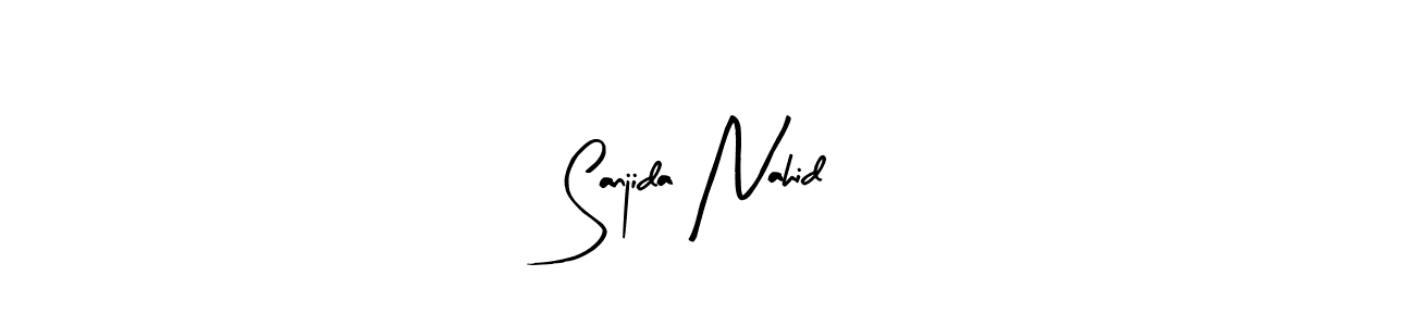 Also we have Sanjida Nahid name is the best signature style. Create professional handwritten signature collection using Arty Signature autograph style. Sanjida Nahid signature style 8 images and pictures png