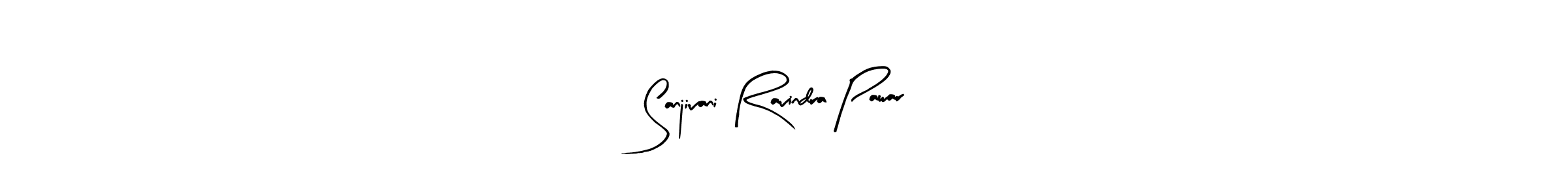 How to make Sanjivani Ravindra Pawar name signature. Use Arty Signature style for creating short signs online. This is the latest handwritten sign. Sanjivani Ravindra Pawar signature style 8 images and pictures png