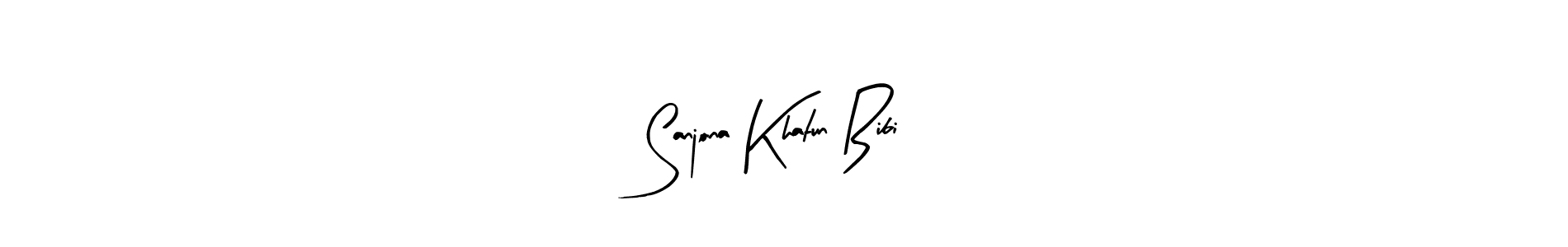 Arty Signature is a professional signature style that is perfect for those who want to add a touch of class to their signature. It is also a great choice for those who want to make their signature more unique. Get Sanjona Khatun Bibi name to fancy signature for free. Sanjona Khatun Bibi signature style 8 images and pictures png