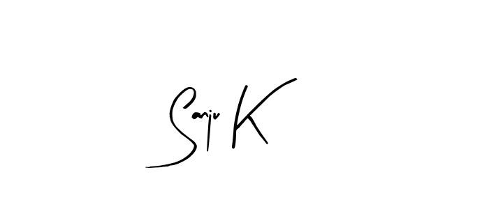 Create a beautiful signature design for name Sanju K. With this signature (Arty Signature) fonts, you can make a handwritten signature for free. Sanju K signature style 8 images and pictures png