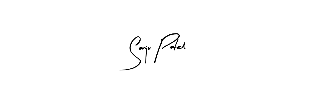 You should practise on your own different ways (Arty Signature) to write your name (Sanju Patel) in signature. don't let someone else do it for you. Sanju Patel signature style 8 images and pictures png