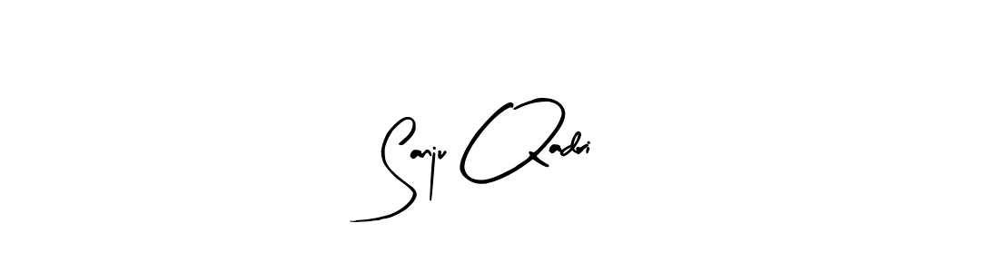 Make a beautiful signature design for name Sanju Qadri. With this signature (Arty Signature) style, you can create a handwritten signature for free. Sanju Qadri signature style 8 images and pictures png