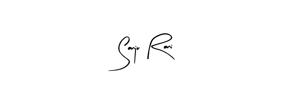 Make a beautiful signature design for name Sanju Rani. Use this online signature maker to create a handwritten signature for free. Sanju Rani signature style 8 images and pictures png