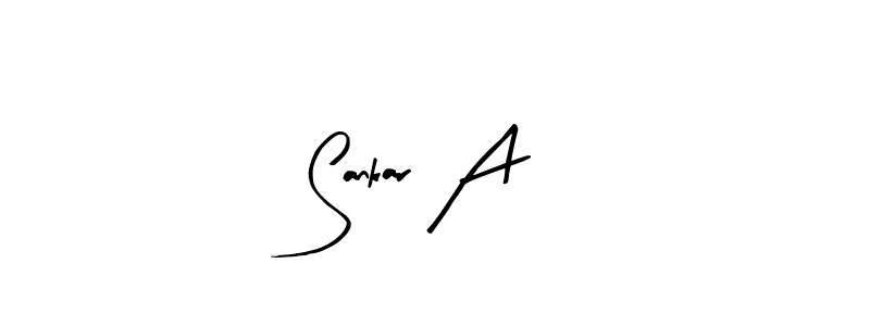 if you are searching for the best signature style for your name Sankar A. so please give up your signature search. here we have designed multiple signature styles  using Arty Signature. Sankar A signature style 8 images and pictures png