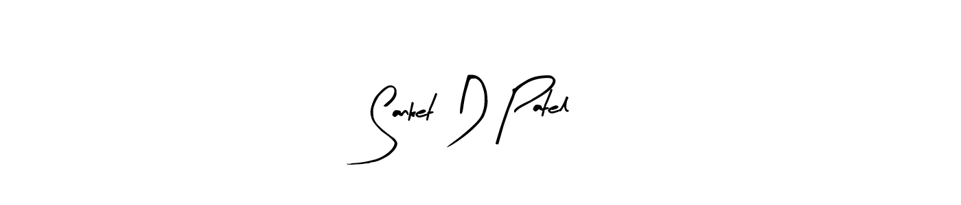 Arty Signature is a professional signature style that is perfect for those who want to add a touch of class to their signature. It is also a great choice for those who want to make their signature more unique. Get Sanket D Patel name to fancy signature for free. Sanket D Patel signature style 8 images and pictures png