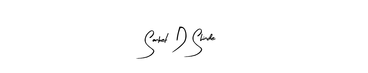 Design your own signature with our free online signature maker. With this signature software, you can create a handwritten (Arty Signature) signature for name Sanket D Shinde. Sanket D Shinde signature style 8 images and pictures png