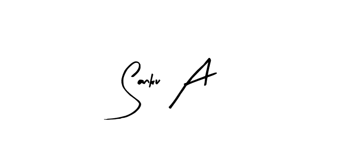 How to make Sanku A name signature. Use Arty Signature style for creating short signs online. This is the latest handwritten sign. Sanku A signature style 8 images and pictures png