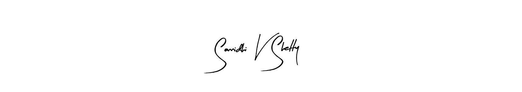 How to make Sannidhi V Shetty signature? Arty Signature is a professional autograph style. Create handwritten signature for Sannidhi V Shetty name. Sannidhi V Shetty signature style 8 images and pictures png