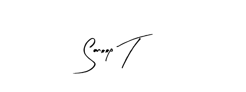 Make a beautiful signature design for name Sanoop T. Use this online signature maker to create a handwritten signature for free. Sanoop T signature style 8 images and pictures png