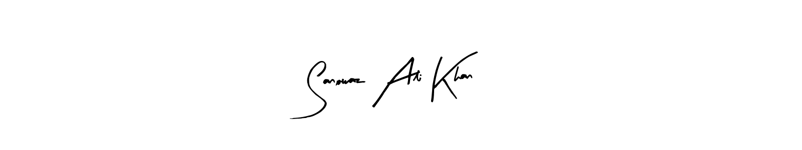 Make a beautiful signature design for name Sanowaz Ali Khan. With this signature (Arty Signature) style, you can create a handwritten signature for free. Sanowaz Ali Khan signature style 8 images and pictures png