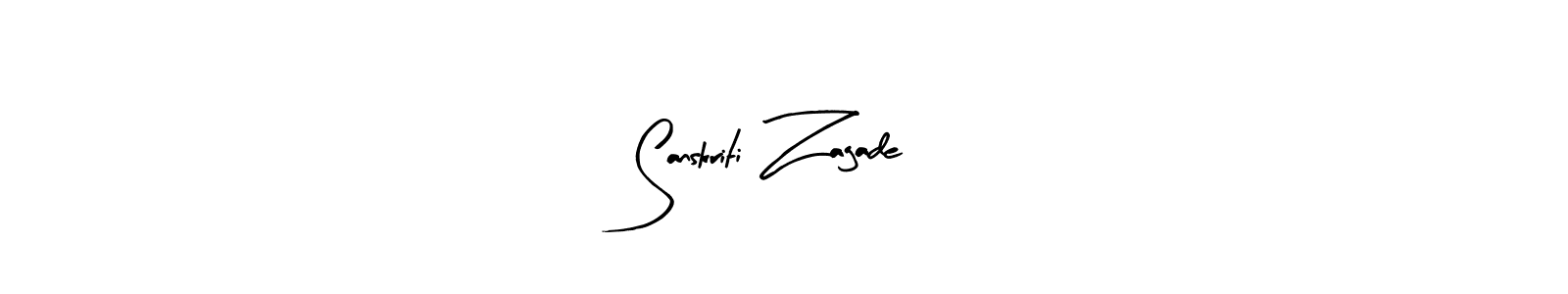 Arty Signature is a professional signature style that is perfect for those who want to add a touch of class to their signature. It is also a great choice for those who want to make their signature more unique. Get Sanskriti Zagade name to fancy signature for free. Sanskriti Zagade signature style 8 images and pictures png