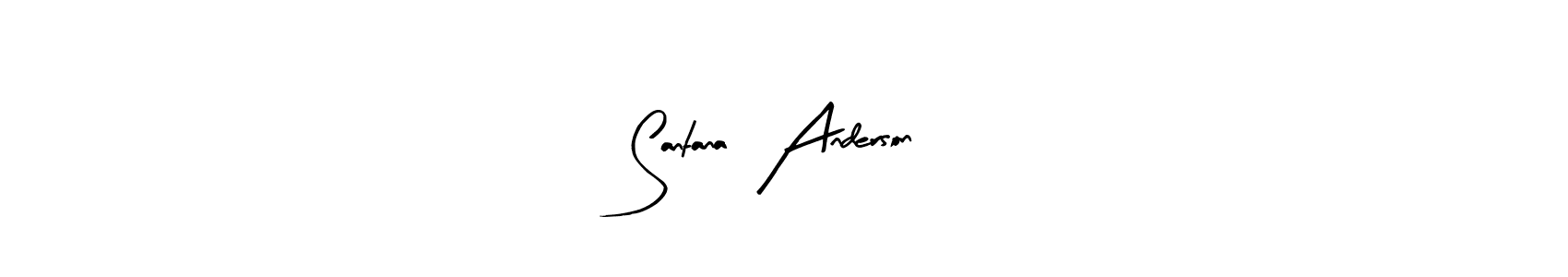 Arty Signature is a professional signature style that is perfect for those who want to add a touch of class to their signature. It is also a great choice for those who want to make their signature more unique. Get Santana  Anderson name to fancy signature for free. Santana  Anderson signature style 8 images and pictures png