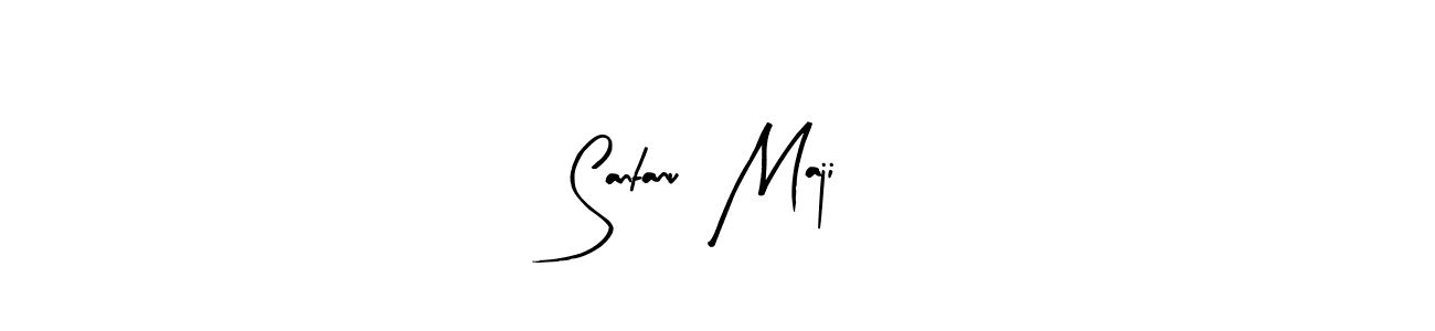 Arty Signature is a professional signature style that is perfect for those who want to add a touch of class to their signature. It is also a great choice for those who want to make their signature more unique. Get Santanu  Maji name to fancy signature for free. Santanu  Maji signature style 8 images and pictures png