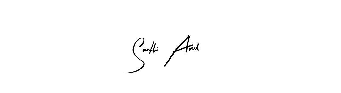 Arty Signature is a professional signature style that is perfect for those who want to add a touch of class to their signature. It is also a great choice for those who want to make their signature more unique. Get Santhi Arul name to fancy signature for free. Santhi Arul signature style 8 images and pictures png