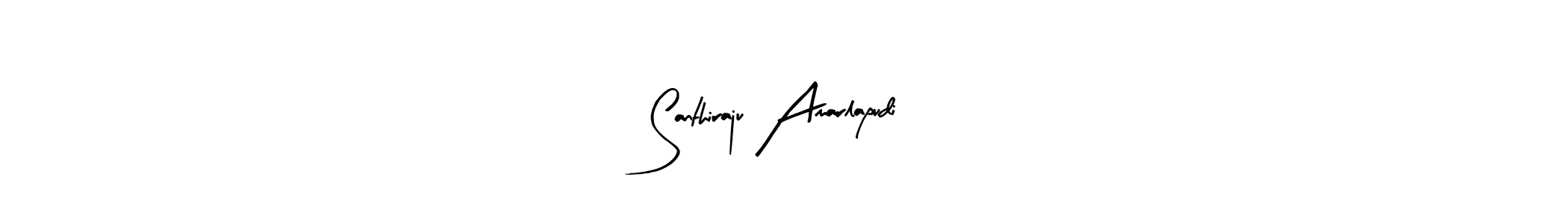 Arty Signature is a professional signature style that is perfect for those who want to add a touch of class to their signature. It is also a great choice for those who want to make their signature more unique. Get Santhiraju Amarlapudi name to fancy signature for free. Santhiraju Amarlapudi signature style 8 images and pictures png