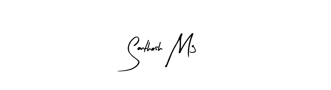 Arty Signature is a professional signature style that is perfect for those who want to add a touch of class to their signature. It is also a great choice for those who want to make their signature more unique. Get Santhosh Mg name to fancy signature for free. Santhosh Mg signature style 8 images and pictures png