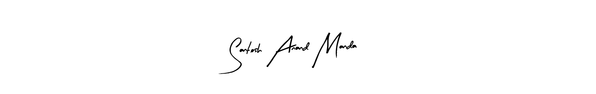 Make a beautiful signature design for name Santosh Anand Manda. Use this online signature maker to create a handwritten signature for free. Santosh Anand Manda signature style 8 images and pictures png