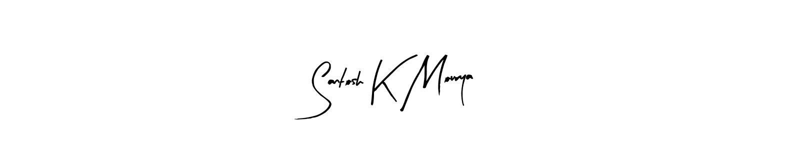 Design your own signature with our free online signature maker. With this signature software, you can create a handwritten (Arty Signature) signature for name Santosh K Mourya. Santosh K Mourya signature style 8 images and pictures png