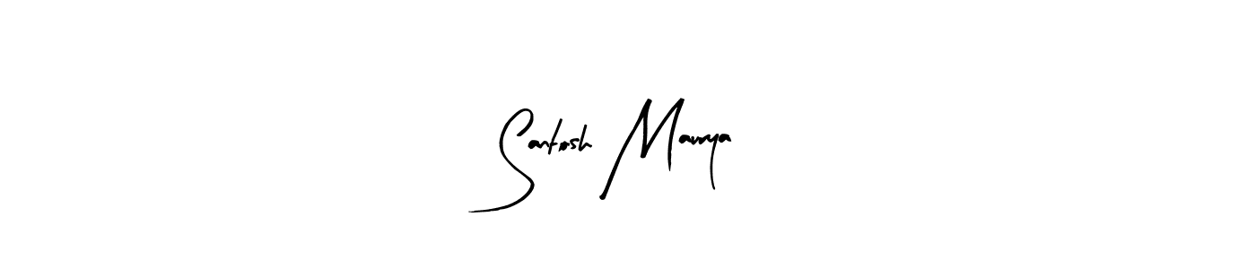 Make a beautiful signature design for name Santosh Maurya. Use this online signature maker to create a handwritten signature for free. Santosh Maurya signature style 8 images and pictures png