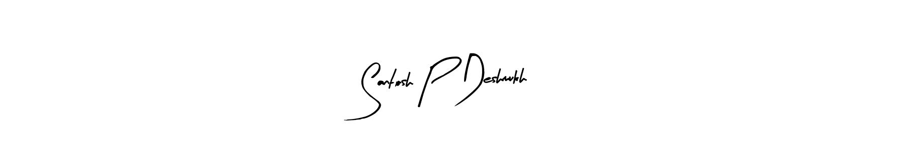 if you are searching for the best signature style for your name Santosh P Deshmukh. so please give up your signature search. here we have designed multiple signature styles  using Arty Signature. Santosh P Deshmukh signature style 8 images and pictures png