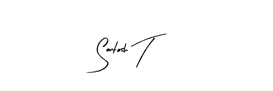 How to make Santosh T signature? Arty Signature is a professional autograph style. Create handwritten signature for Santosh T name. Santosh T signature style 8 images and pictures png