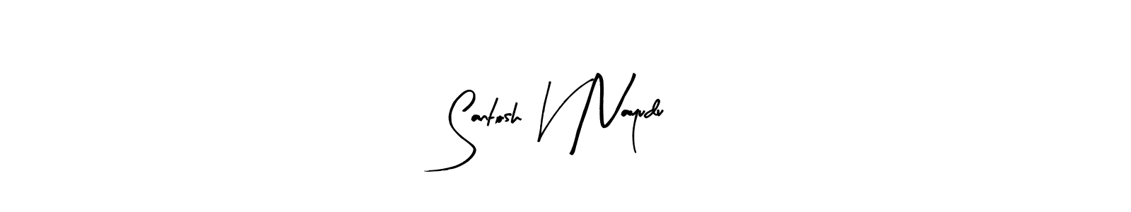 Use a signature maker to create a handwritten signature online. With this signature software, you can design (Arty Signature) your own signature for name Santosh V Nayudu. Santosh V Nayudu signature style 8 images and pictures png