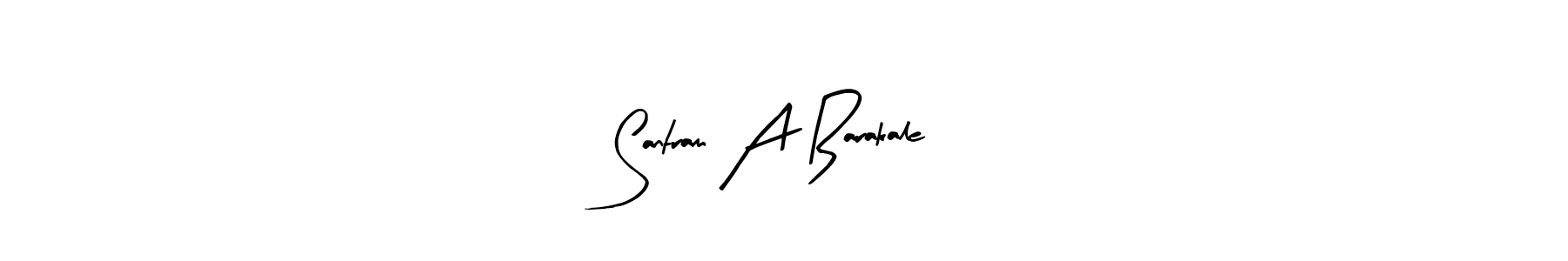 The best way (Arty Signature) to make a short signature is to pick only two or three words in your name. The name Santram A Barakale include a total of six letters. For converting this name. Santram A Barakale signature style 8 images and pictures png