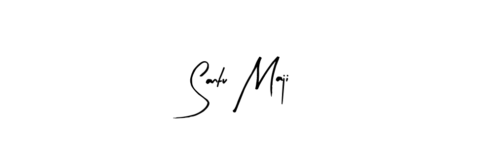 Use a signature maker to create a handwritten signature online. With this signature software, you can design (Arty Signature) your own signature for name Santu Maji. Santu Maji signature style 8 images and pictures png