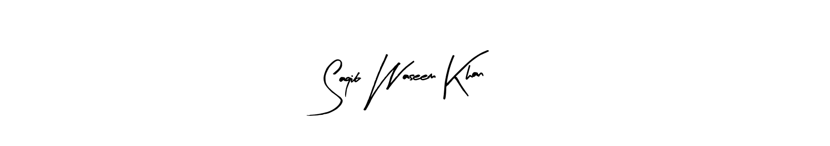 Make a beautiful signature design for name Saqib Waseem Khan. With this signature (Arty Signature) style, you can create a handwritten signature for free. Saqib Waseem Khan signature style 8 images and pictures png