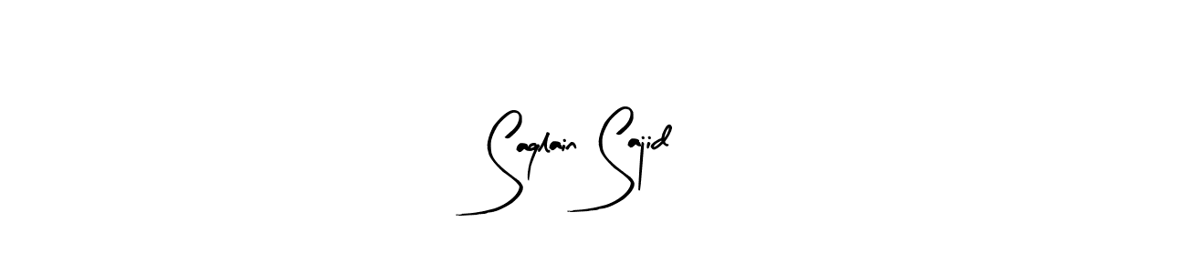 You should practise on your own different ways (Arty Signature) to write your name (Saqlain Sajid) in signature. don't let someone else do it for you. Saqlain Sajid signature style 8 images and pictures png