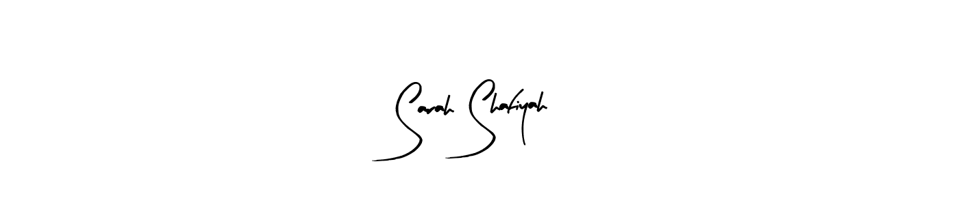 Arty Signature is a professional signature style that is perfect for those who want to add a touch of class to their signature. It is also a great choice for those who want to make their signature more unique. Get Sarah Shafiyah name to fancy signature for free. Sarah Shafiyah signature style 8 images and pictures png