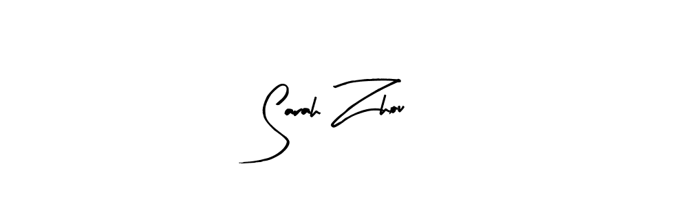 Arty Signature is a professional signature style that is perfect for those who want to add a touch of class to their signature. It is also a great choice for those who want to make their signature more unique. Get Sarah Zhou name to fancy signature for free. Sarah Zhou signature style 8 images and pictures png