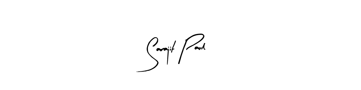 How to make Sarajit Paul name signature. Use Arty Signature style for creating short signs online. This is the latest handwritten sign. Sarajit Paul signature style 8 images and pictures png