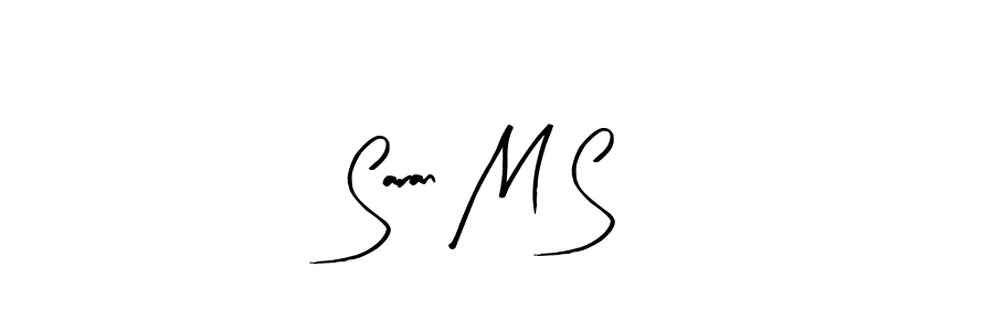 if you are searching for the best signature style for your name Saran M S. so please give up your signature search. here we have designed multiple signature styles  using Arty Signature. Saran M S signature style 8 images and pictures png