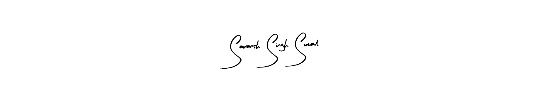 Make a beautiful signature design for name Saransh Singh Sumal. With this signature (Arty Signature) style, you can create a handwritten signature for free. Saransh Singh Sumal signature style 8 images and pictures png